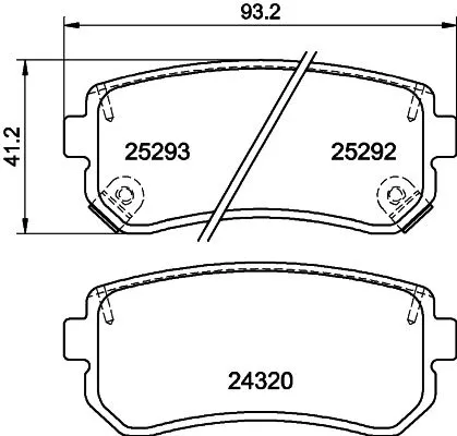 Mintex Rear Brake Pads Set For Changan Hawtai Hyundai Jac Kia Kia (Dyk) Naza Sou