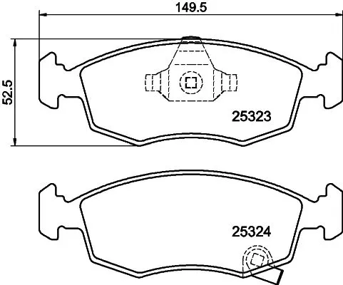 Mintex Front Brake Pads Set For Chrysler Fiat Lancia 500 500 C Panda Panda Van Y