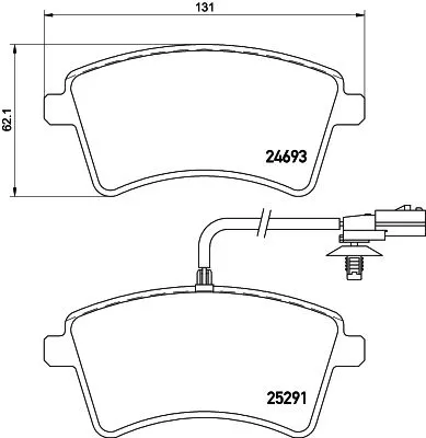 Mintex Front Brake Pads Set For Nissan Renault Kangoo Kangoo / Grand Kangoo Kang