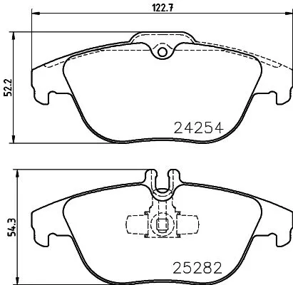 Mintex Rear Brake Pads Set For Mercedes-benz C-class E-class Glk-class