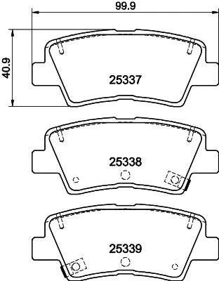 Mintex Rear Brake Pads Set For Dodge Hyundai Hyundai (Beijing) Inokom Kg Mobilit