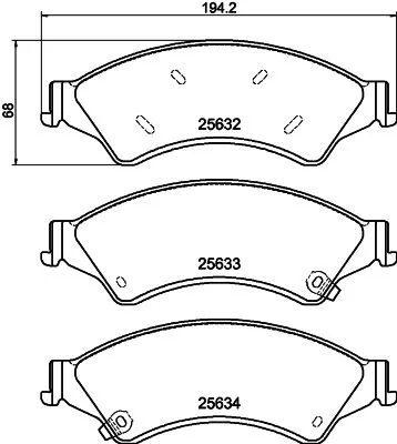Mintex Front Brake Pads Set For Ford Ford Asia & Oceania Ford Australia Ford Usa
