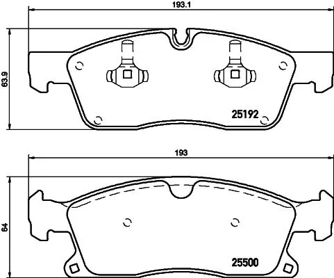 Mintex Front Brake Pads Set For Mercedes-benz Gl-class Gle Gls