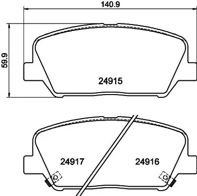 Mintex Front Brake Pads Set For Hyundai Kia Naza Cee'd Cerato Cerato Koup Forte 
