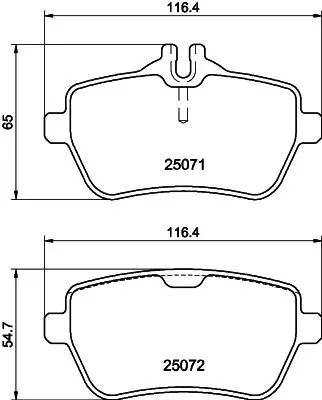 Mintex Rear Brake Pads Set For Mercedes-benz S-class Sl