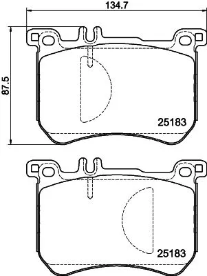 Mintex Front Brake Pads Set For Mercedes-benz S-class Sl