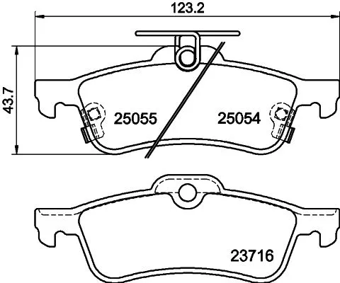 Mintex Rear Brake Pads Set For Honda Civic