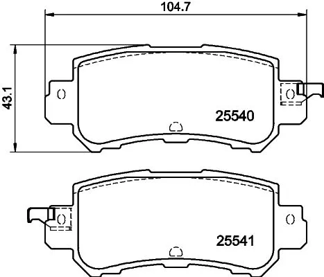 Mintex Rear Brake Pads Set For Mazda 2 Cx-3 Cx-5