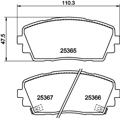 Mintex Front Brake Pads Set For Dodge Kia I 10 Picanto Ray