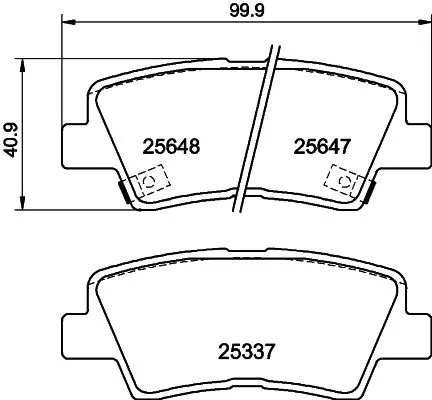 Mintex Rear Brake Pads Set For Hyundai Kg Mobility Kia Ssangyong Grandeur Korand