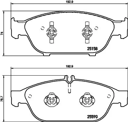 Mintex Front Brake Pads Set For Mercedes-benz E-class