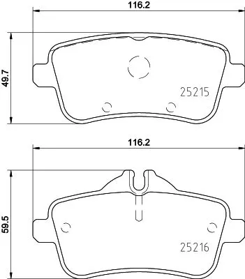 Mintex Rear Brake Pads Set For Mercedes-benz Gl-class Gle Gls M-class