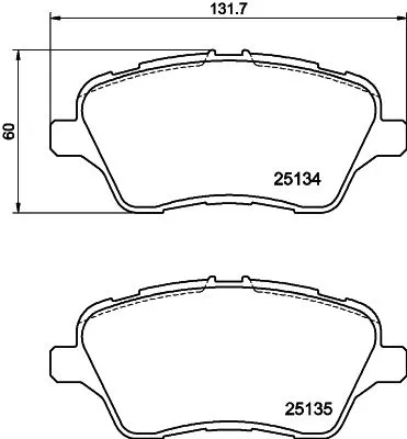 Mintex Front Brake Pads Set For Ford Ford Australia B-max Fiesta Tourneo Courier