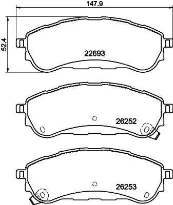 Mintex Rear Brake Pads Set For Ford Ford Australia Everest Ranger