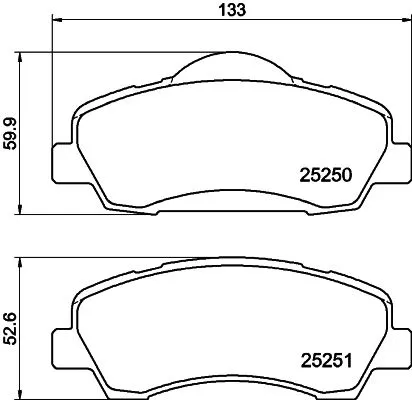 Mintex Front Brake Pads Set For Citroën Peugeot 301 308 308 Sw C-elysee C4 Cactu
