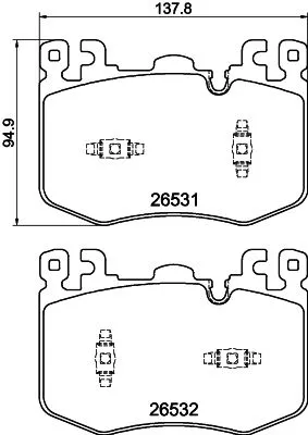 MINTEX MINTEX MDB3350 Mintex Front Brake Pads Set For Polestar Polestar 2 