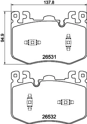 Mintex Front Brake Pads Set For Polestar Polestar 2