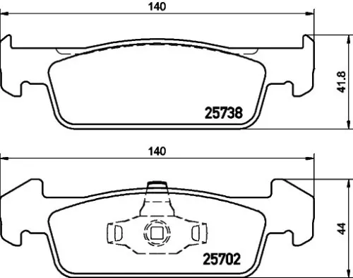 Mintex Front Brake Pads Set For Dacia Renault Logan Logan Mcv Logan/stepway Sand