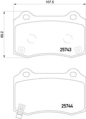 Mintex Rear Brake Pads Set For Hyundai Jeep Tesla Genesis Grand Cherokee Model S