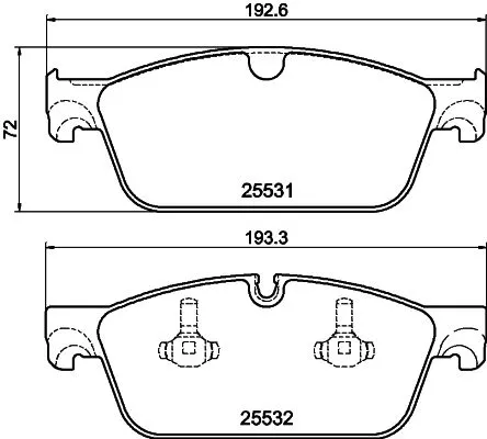 Mintex Front Brake Pads Set For Mercedes-benz Gl-class