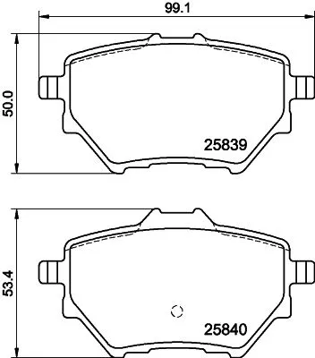 Mintex Rear Brake Pads Set For Abarth Alfa Romeo Baic-orv Byd Citroën Ds Ds (Cap