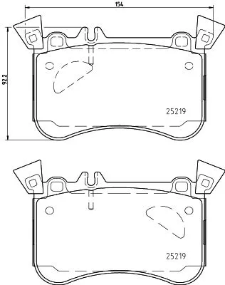 Mintex Front Brake Pads Set For Mercedes-benz A-class Cla Gla-class