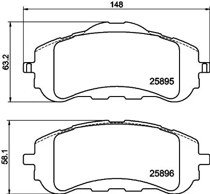 Mintex Front Brake Pads Set For Citroën Fiat Opel Peugeot Toyota Vauxhall 308 30