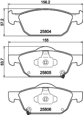 Mintex Front Brake Pads Set For Honda Civic