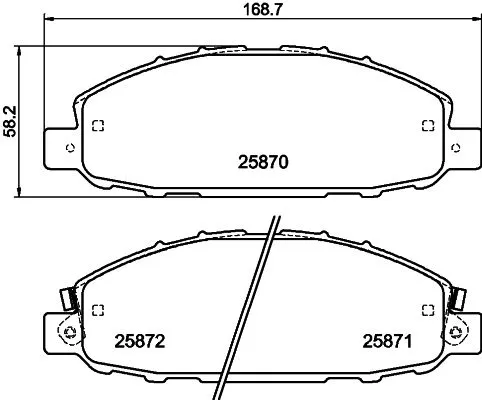 Mintex Front Brake Pads Set For Nissan Caravan Nv350 Nv350 / Caravan