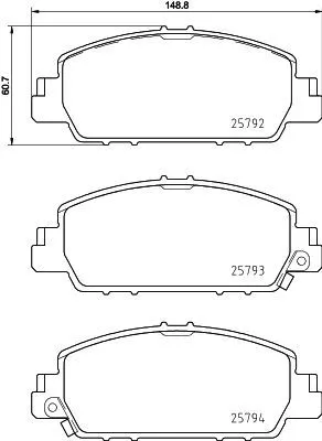 Mintex Front Brake Pads Set For Honda Accord Civic Hr-v Stepwgn Vezel