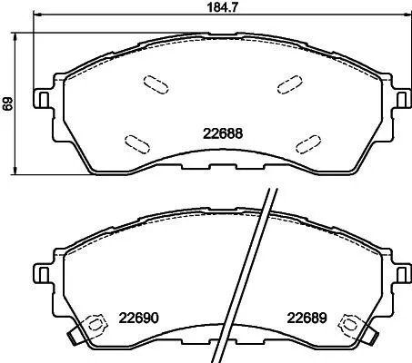 Mintex Front Brake Pads Set For Changan Ford Ford Asia & Oceania Ford Australia 