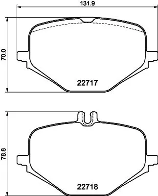 Mintex Rear Brake Pads Set For Mercedes-benz G-class Gle