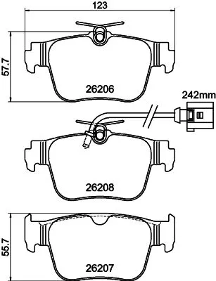 MINTEX MINTEX MDB3469 Mintex Rear Brake Pads Set For Audi Cupra Ford Seat Skoda Vw A3 A3 Allstreet Cad 