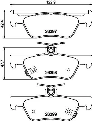 Mintex Rear Brake Pads Set For Honda City Jazz