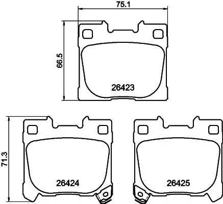 Mintex Rear Brake Pads Set For Toyota Corolla Yaris
