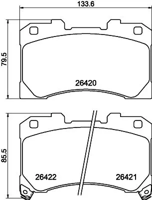 Mintex Front Brake Pads Set For Toyota Corolla Yaris