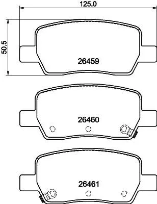 Mintex Rear Brake Pads Set For Hyundai Kia Kia (Dyk) Carnival Santa Fe Santa Fe 