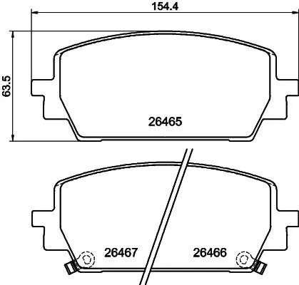 Mintex Front Brake Pads Set For Genesis Hyundai Kia G80 Santa Fe Santa Fe V Sore