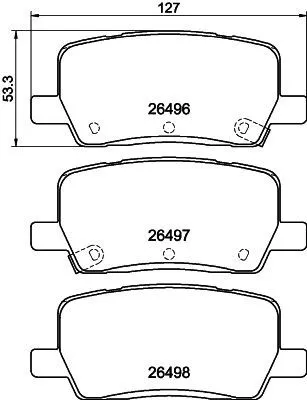 Mintex Rear Brake Pads Set For Tesla Model S Model X