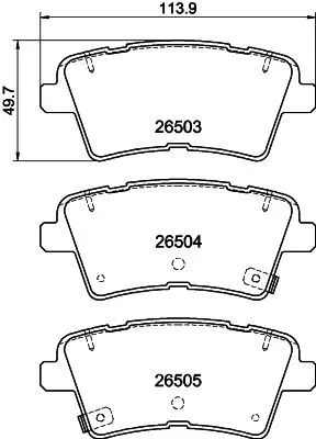 Mintex Rear Brake Pads Set For Kia Optima