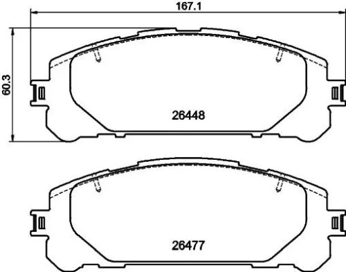 Mintex Front Brake Pads Set For Lexus Suzuki Toyota Across Grand Highlander High