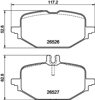 Mintex Rear Brake Pads Set For Mercedes-benz C-class Cle E-class