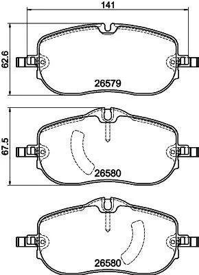 Mintex Front Brake Pads Set For Mercedes-benz C-class