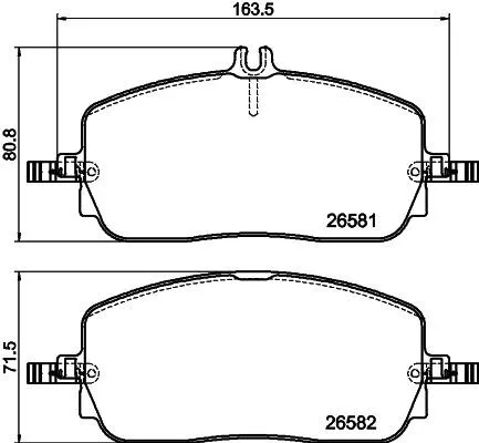Mintex Front Brake Pads Set For Mercedes-benz Mercedes-benz (Bbdc) C-class E-cla