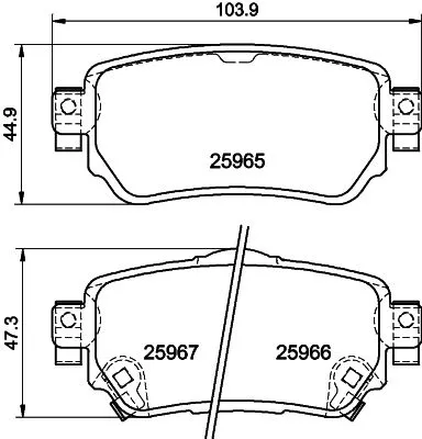 Mintex Rear Brake Pads Set For Nissan Renault Samsung Kadjar Koleos Leaf Qashqai