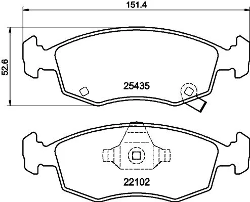 Mintex Front Brake Pads Set For Fiat 500 500 C