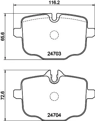 Mintex Rear Brake Pads Set For Bmw 2 3 4 5 6 X3 X4