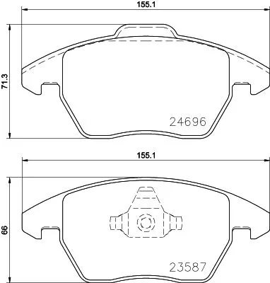 Mintex Front Brake Pads Set For Audi Seat Vw A1 Ibiza Polo Polo Van Polo Vivo