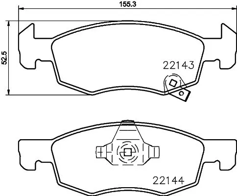 Mintex Front Brake Pads Set For Opel Vauxhall Corsa Corsavan