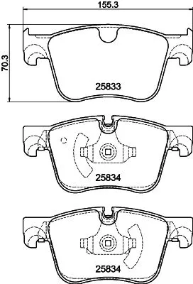 Mintex Front Brake Pads Set For Citroën Peugeot 308 308 Sw C4 Grand Picasso C4 P